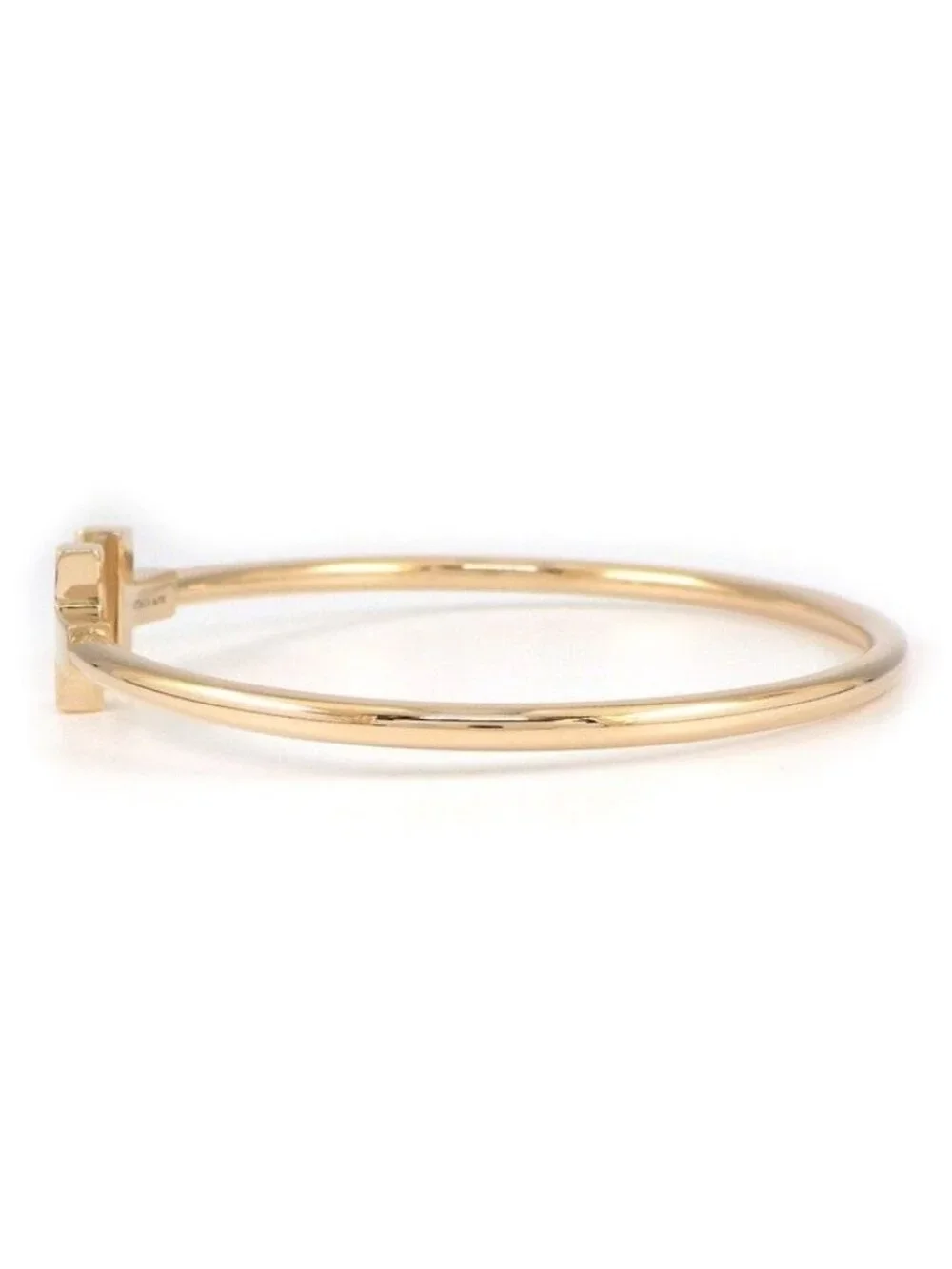 Tiffany & Co Bangle T Wire 18k Pink Gold Bracelet